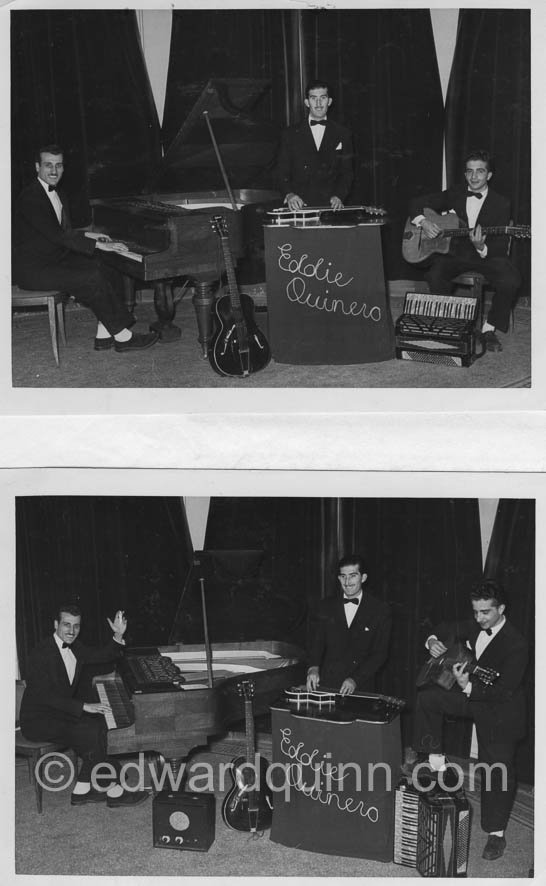 Edward Quinn as "Eddy Quinero, le célèbre guitariste électrique". Monaco, about 1948. - Photo by Edward Quinn