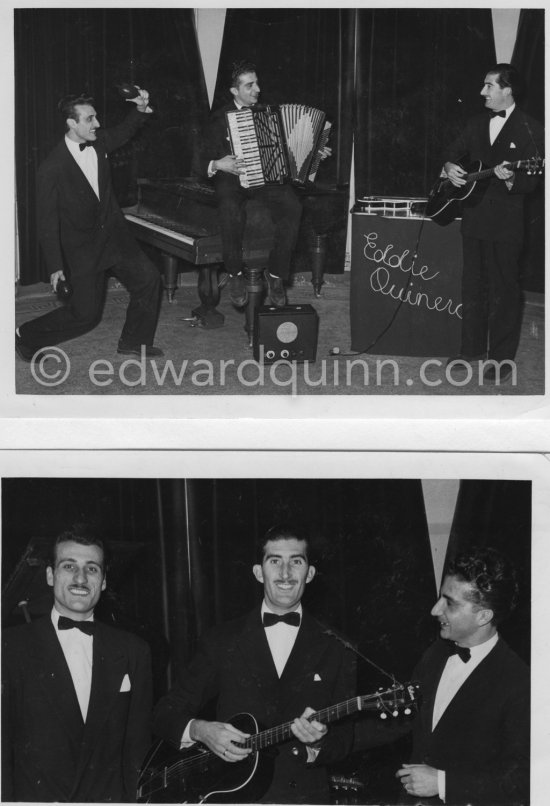 Edward Quinn as "Eddy Quinero, le célèbre guitariste électrique". Monaco, about 1948 - Photo by Edward Quinn