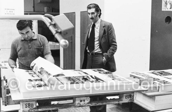 Edward Quinn. Printing of "James Joyce's Dublin" at Vontobel Druck AG, Feldmeilen, Switzerland 1973. Photo Wolfgang Frei - Photo by Edward Quinn