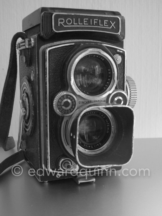 Edward Quinn\'s Rolleiflex 3.5 B Automat MX-EVS (Type 1) 1954 or 55. (Used amongst other occasions for shooting of first meeting of Grace Kelly and Prince Rainier) - Photo by Edward Quinn