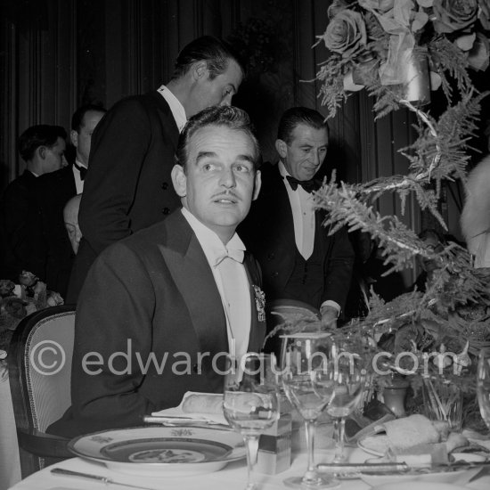 Prince Rainier. This is the first time he attended the "Bal de la Rose" gala dinner at the International Sporting Club in Monte Carlo 1955. - Photo by Edward Quinn