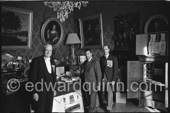 Official reception of the wedding presents. for Grace Kelly and Prince Rainier, Monaco 1956. - Photo by Edward Quinn