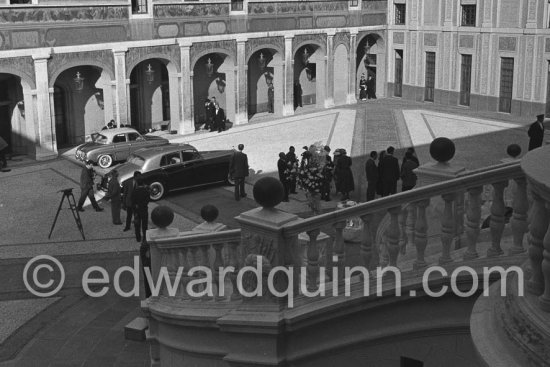 Rolls Royce Silver Cloud I, Standard Steel Sports Saloon, was a wedding-gift by the Conseil Nationale de Monaco to their Souvereign to celebrate the marriage.  Monaco 1956. - Photo by Edward Quinn