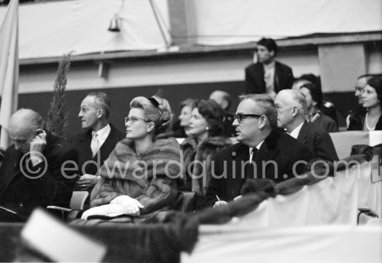 Prince Rainier and Princess Grace of Monaco, formerly actress Grace Kelly, are pictured at a horse jumping competition in Nice in 1962. (Grace Kelly) - Photo by Edward Quinn