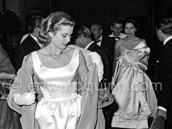 Princess Grace and Ava Gardner. "Bal de la Rose" at the International Sporting Club. Monaco 1960 (Grace Kelly) - Photo by Edward Quinn