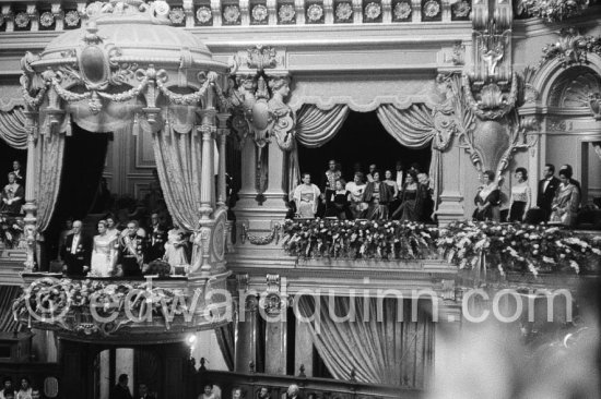 Prince Raiier and Princes Grace at the ballet Gala Evening. Monaco 1960 - Photo by Edward Quinn