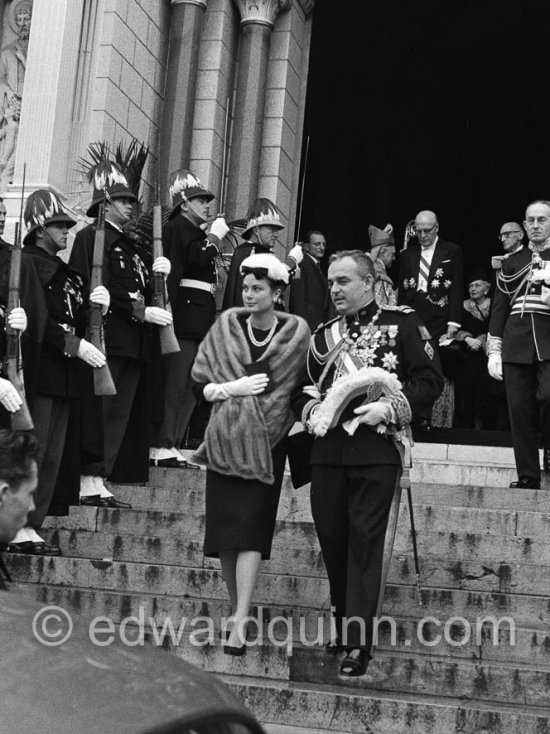 Prince Rainier and Princess Grace. Monegasque Fête Nationale. Monaco 1960 - Photo by Edward Quinn