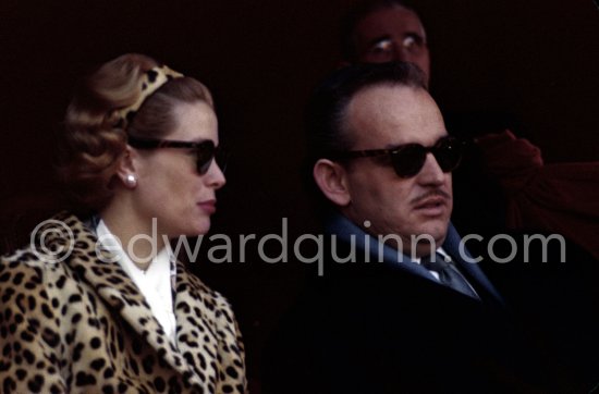 Prince Rainier and Princess Grace. Rallye Monte Carlo 1958. (Grace Kelly) - Photo by Edward Quinn