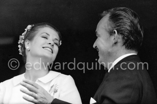 Prince Rainier and Princess Grace, Monaco Grand Prix 1960. (Grace Kelly) - Photo by Edward Quinn