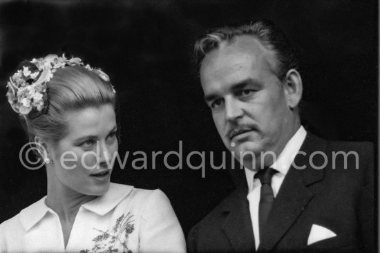 Prince Rainier and Princess Grace, Monaco Grand Prix 1960. (Grace Kelly) - Photo by Edward Quinn