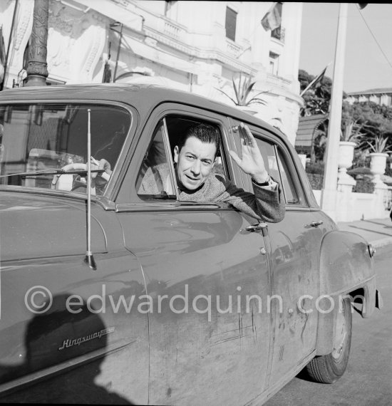 N° 23 Korpoo / Pulkkinen on Dodge Kingsway. Rallye Monte Carlo 1951. - Photo by Edward Quinn