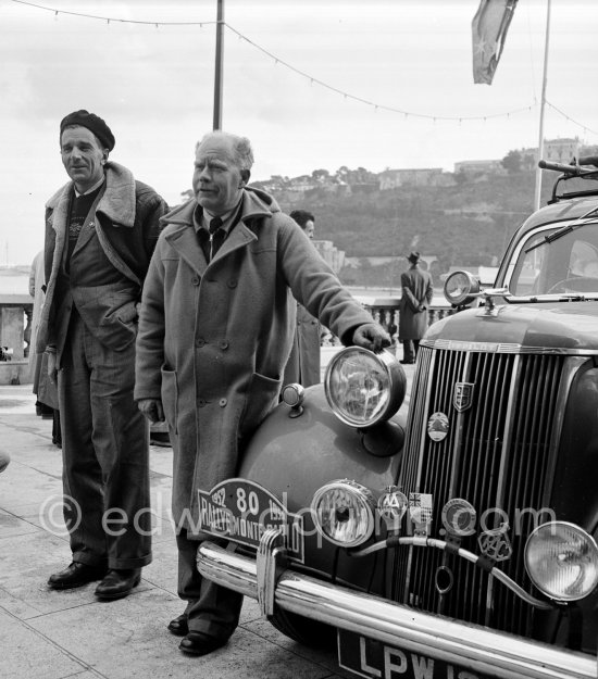 N° 80 Lemb / Risk on Ford Pilot. Rallye Monte Carlo 1952. - Photo by Edward Quinn