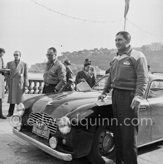 N° 47 Latune / Gey on Jowett Jupiter special body by Jean Barou. Rallye Monte Carlo 1952. - Photo by Edward Quinn