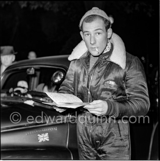 N° 341 Stirling Moss – Scannell on Sunbeam Talbot 90. Rallye Monte Carlo 1952. - Photo by Edward Quinn