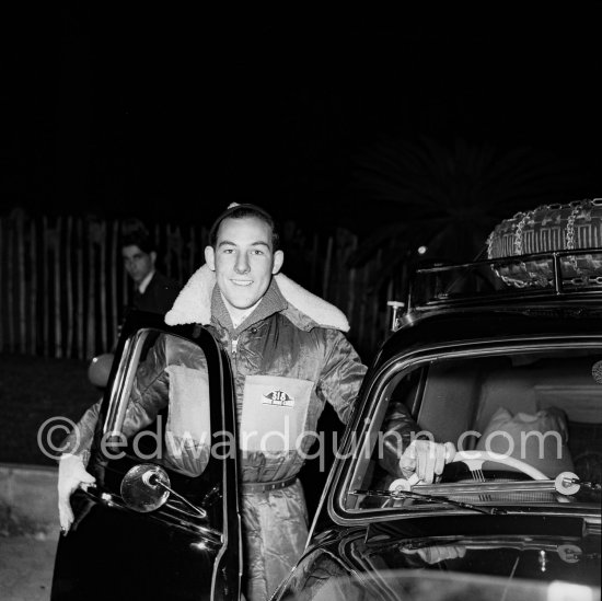 N° 318 Stirling Moss on Sunbeam Talbot 90, 6th. Monte Carlo Rally 1953. - Photo by Edward Quinn