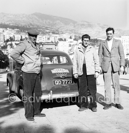 N° 177 Dawsson / Jones on Holden 2.2L. Rallye Monte Carlo 1953. - Photo by Edward Quinn