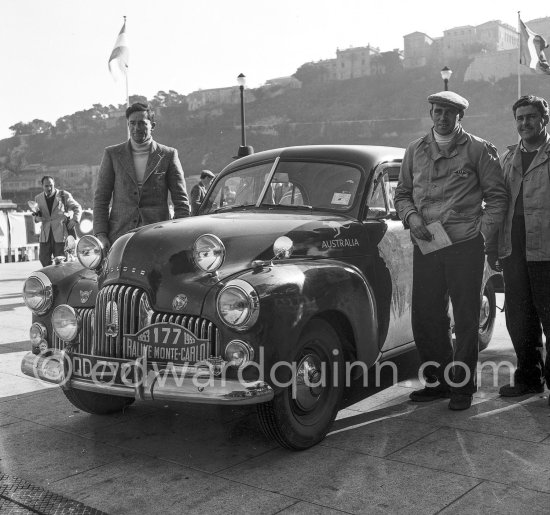 N° 177 Dawsson / Jones on Holden 2.2L. Rallye Monte Carlo 1953. - Photo by Edward Quinn