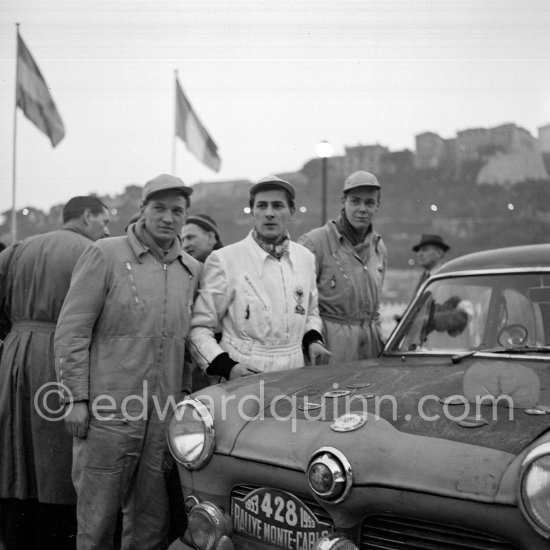 N° 428 Krull / Vidal on Ford Taunus. Rallye Monte Carlo 1953. - Photo by Edward Quinn