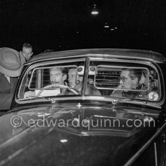 N° 398 Bremner / Oldworth on Riley. Rallye Monte Carlo 1953. - Photo by Edward Quinn