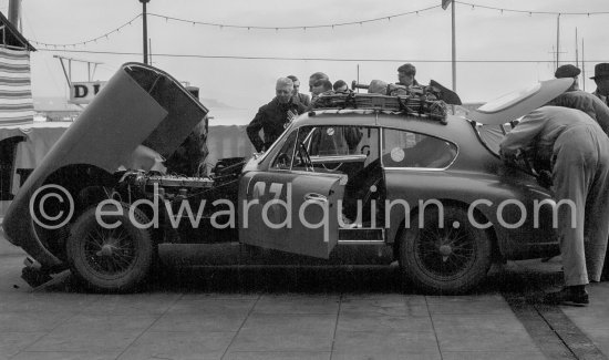 N° 63 Carter / Ropner on Aston Martin DB2-4. Monte Carlo Rally 1956. - Photo by Edward Quinn