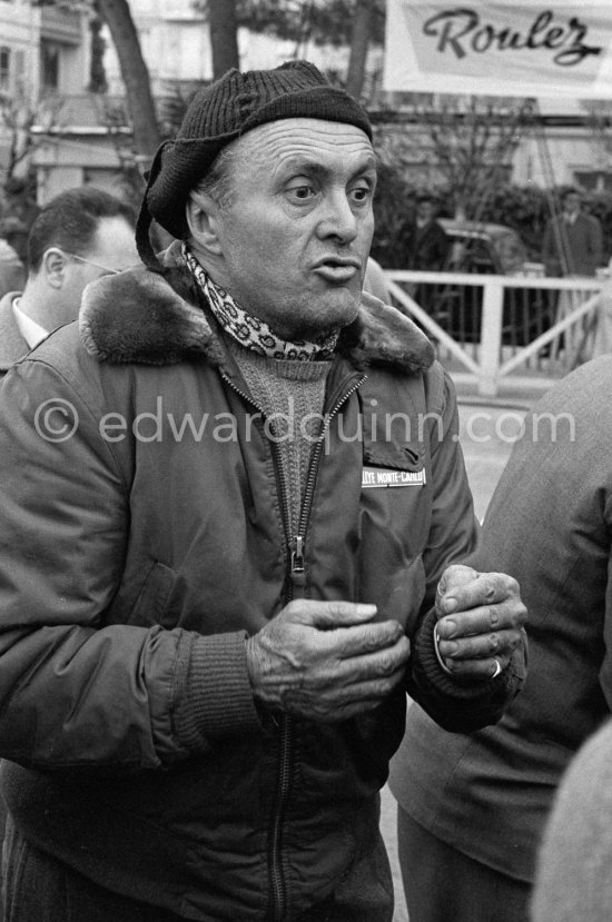Louis Chiron. N° 32 Lancia Aurélia GT, 1st in Cat. 2, Classe 1. Monte Carlo Rally 1956. - Photo by Edward Quinn