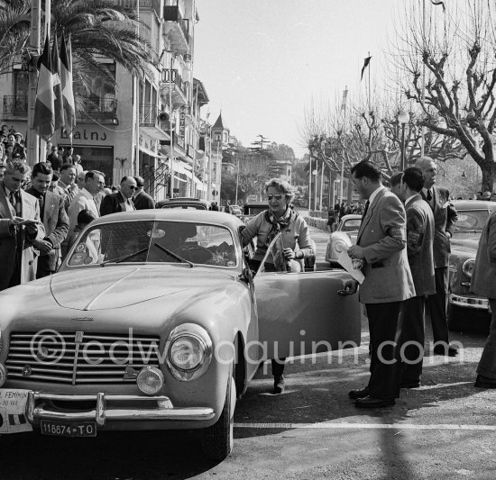 Fiat 1100 S / ES Pininfarina Coupe 1950. 13. Rallye Paris – Saint-Raphaël Féminin 1952. Saint-Raphaël 1952. - Photo by Edward Quinn