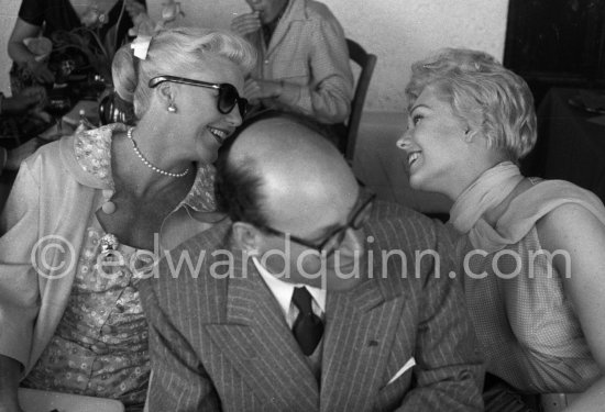 Ginger Rogers, Kim Novak (r) and Philippe Erlanger, founder of the Festival. Cannes Film Festival 1956. - Photo by Edward Quinn