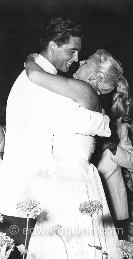 Ginger Rogers and frenchg actor Christian Bergerac, at Monte Carlo 1952. - Photo by Edward Quinn