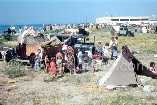 Gypsies on the occasion of the yearly pilgrimage and festival of the Gypsies in honor of Saint Sara, Saintes-Maries-de-la-Mer in 1953. - Photo by Edward Quinn