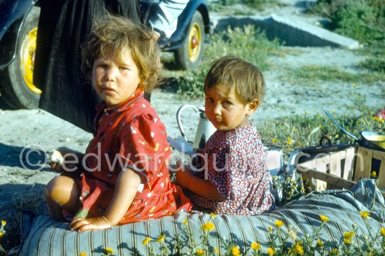 Gypsies on the occasion of the yearly pilgrimage and festival of the Gypsies in honor of Saint Sara, Saintes-Maries-de-la-Mer in 1953. - Photo by Edward Quinn