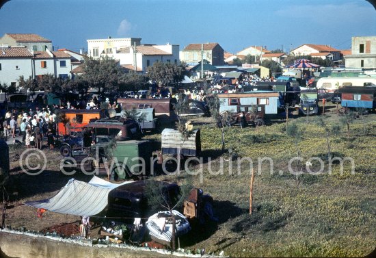 Gypsies on the occasion of the yearly pilgrimage and festival of the Gypsies in honor of Saint Sara, Saintes-Maries-de-la-Mer in 1953. - Photo by Edward Quinn