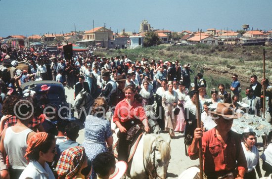 Gypsies on the occasion of the yearly pilgrimage and festival of the Gypsies in honor of Saint Sara, Saintes-Maries-de-la-Mer in 1953. - Photo by Edward Quinn