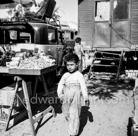 Gypsies on the occasion of the yearly pilgrimage and festival of the Gypsies in honor of Saint Sara, Saintes-Maries-de-la-Mer in 1953. - Photo by Edward Quinn