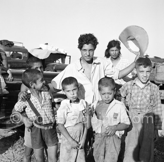 Gypsies on the occasion of the yearly pilgrimage and festival of the Gypsies in honor of Saint Sara, Saintes-Maries-de-la-Mer in 1953. - Photo by Edward Quinn