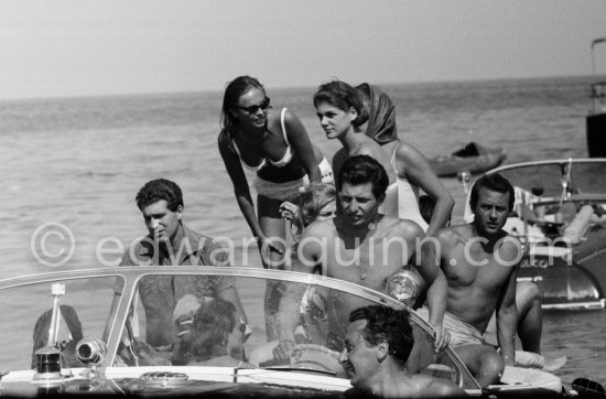 Gunter Sachs and friends. Saint-Tropez 1961. - Photo by Edward Quinn