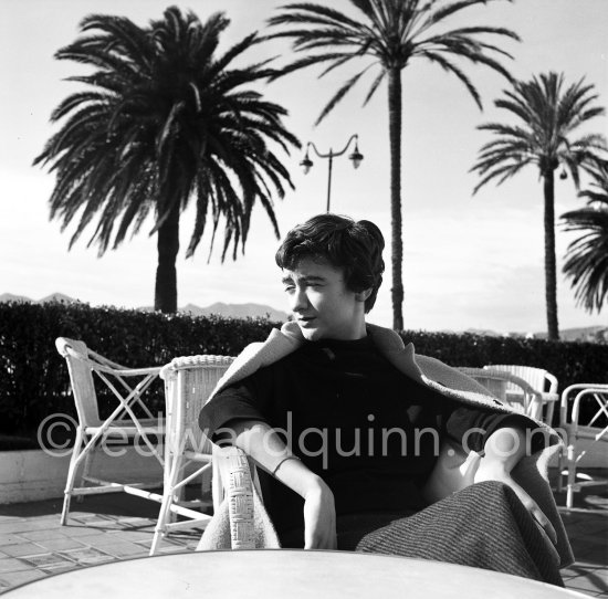 Françoise Sagan on the Croisette. Cannes 1954. - Photo by Edward Quinn