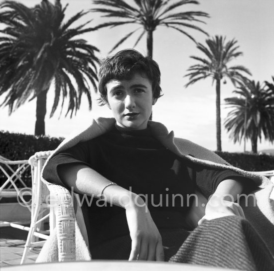 Françoise Sagan on the Croisette. Cannes 1954. - Photo by Edward Quinn