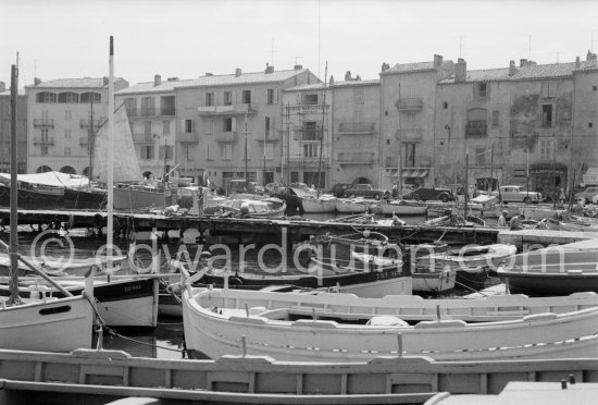 Saint-Tropez harbor 1961. - Photo by Edward Quinn