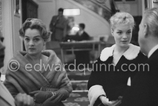 Romy Schneider and her mother Magda. Cannes Film Festival 1957. - Photo by Edward Quinn