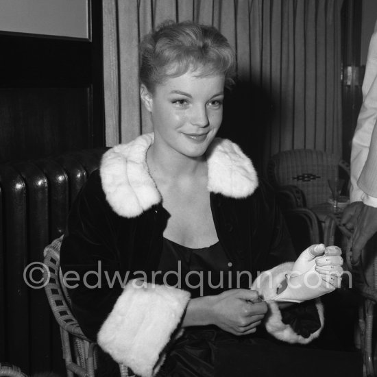 Romy Schneider, Cannes 1957. - Photo by Edward Quinn