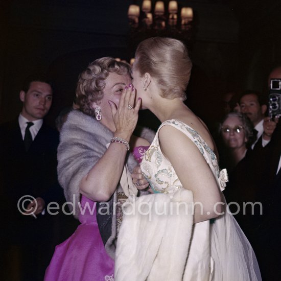 Romy Schneider and her mother Magda Schneider. Gala evening, Cannes Film Festival 1959. - Photo by Edward Quinn