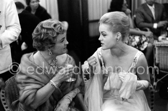 Romy Schneider and her mother Magda Schneider. Gala evening, Cannes Film Festival 1959. - Photo by Edward Quinn