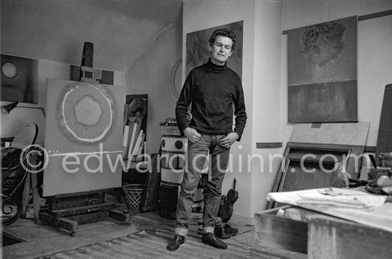 Painter Patrick Scott at his house in Dublin 1963. - Photo by Edward Quinn