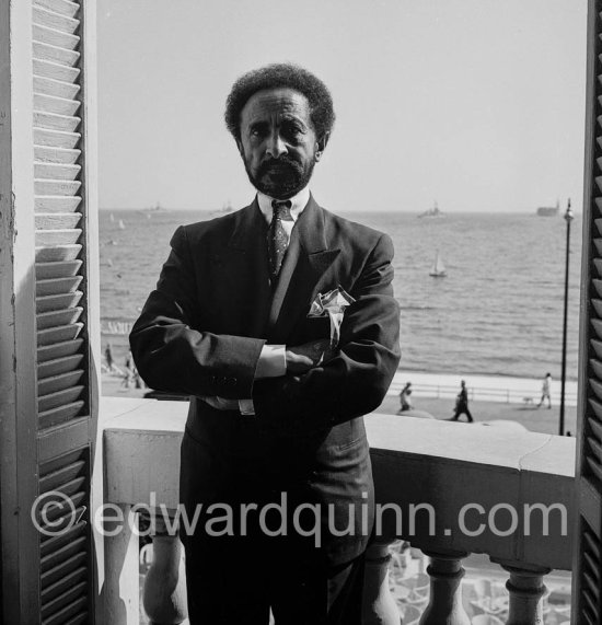 Haile Selassie, Emperor of Ethiopia. Carlton Hotel. Cannes 1954. - Photo by Edward Quinn