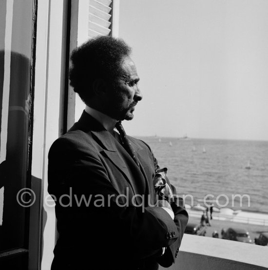 Haile Selassie, Emperor of Ethiopia. Carlton Hotel. Cannes 1954. - Photo by Edward Quinn