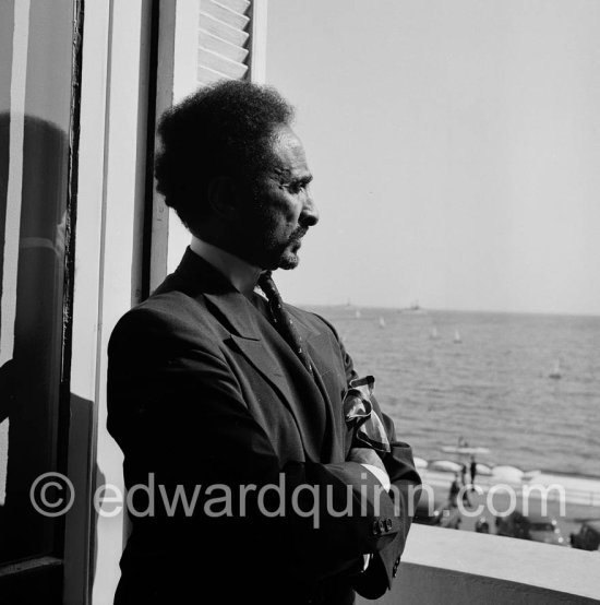 Haile Selassie, Emperor of Ethiopia. Carlton Hotel. Cannes 1954. - Photo by Edward Quinn