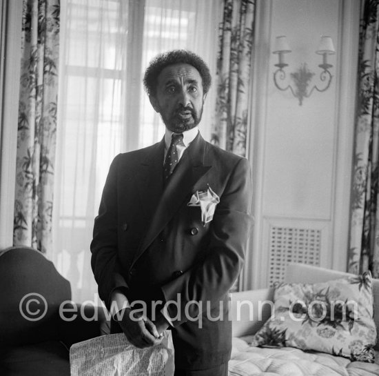 Haile Selassie, Emperor of Ethiopia. Carlton Hotel. Cannes 1954. - Photo by Edward Quinn