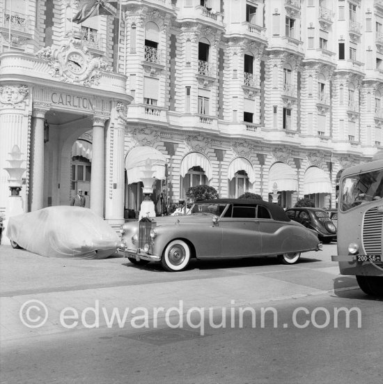 1951 Rolls-Royce Phantom IV, #4AF6, Convertible Coupé by H.J. Mulliner of the Shah of Persia. Cannes 1953. Detailed info on this car by expert Klaus-Josef Rossfeldt see About/Additional Infos. - Photo by Edward Quinn