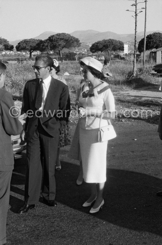 The Shah of Persia and Soraya. Nice Airport 1957. - Photo by Edward Quinn