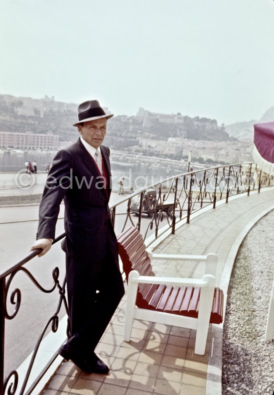 Ol’ Blue Eyes Frank Sinatra at the height of his fame; he’d won an Oscar for "From Here to Eternity" and was receiving rave reviews for his album "Come Fly with Me". Monte Carlo 1958. - Photo by Edward Quinn